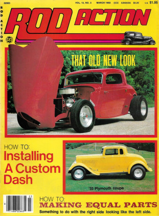 ROD ACTION 1983 MAR - VETTE REAR FOR EARLY FORDS, CUSTOM DASH INSTALLED